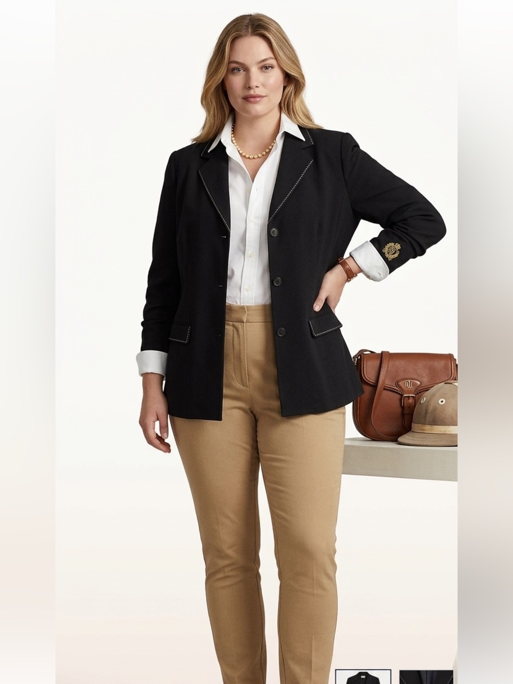 Vintage Black Exposed Stitched Blazer